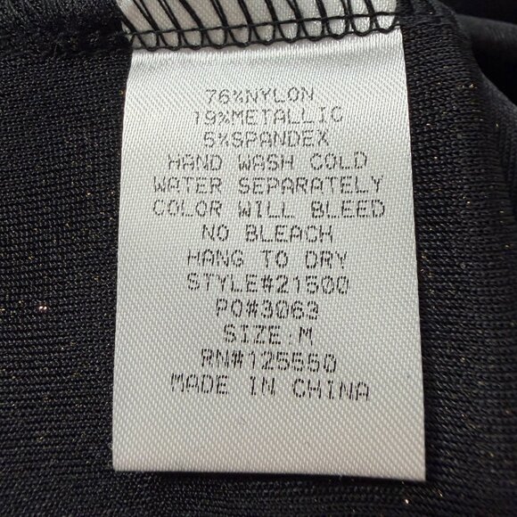 Celebrity Fashion by Hera Collection Black & Gold Metallic Deep V Jumpsuit M - Picture 8 of 12